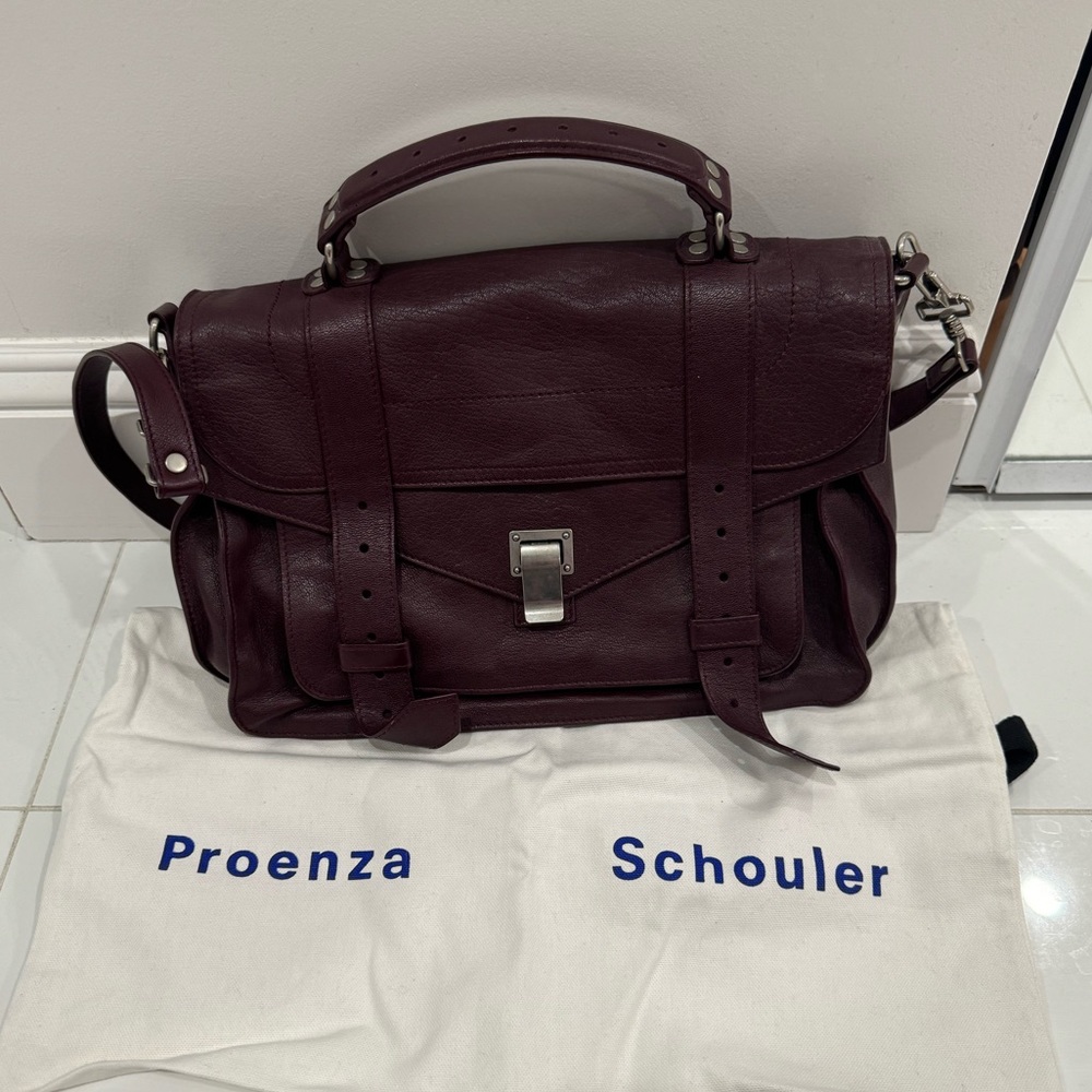 Proenza Schouler Satchel Dark Red Leather Crossbody Bag